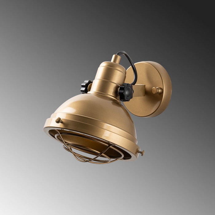 Opviq Lámpara de Pared de Metal Dorado